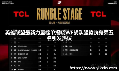 英雄联盟最新力量榜单揭晓WE战队强势跻身第五名引发热议